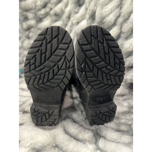 BOC Born Concept Roxy Black Vegan Faux Leather Tall Lace Buckle Combat Boots 1 - Picture 8 of 9